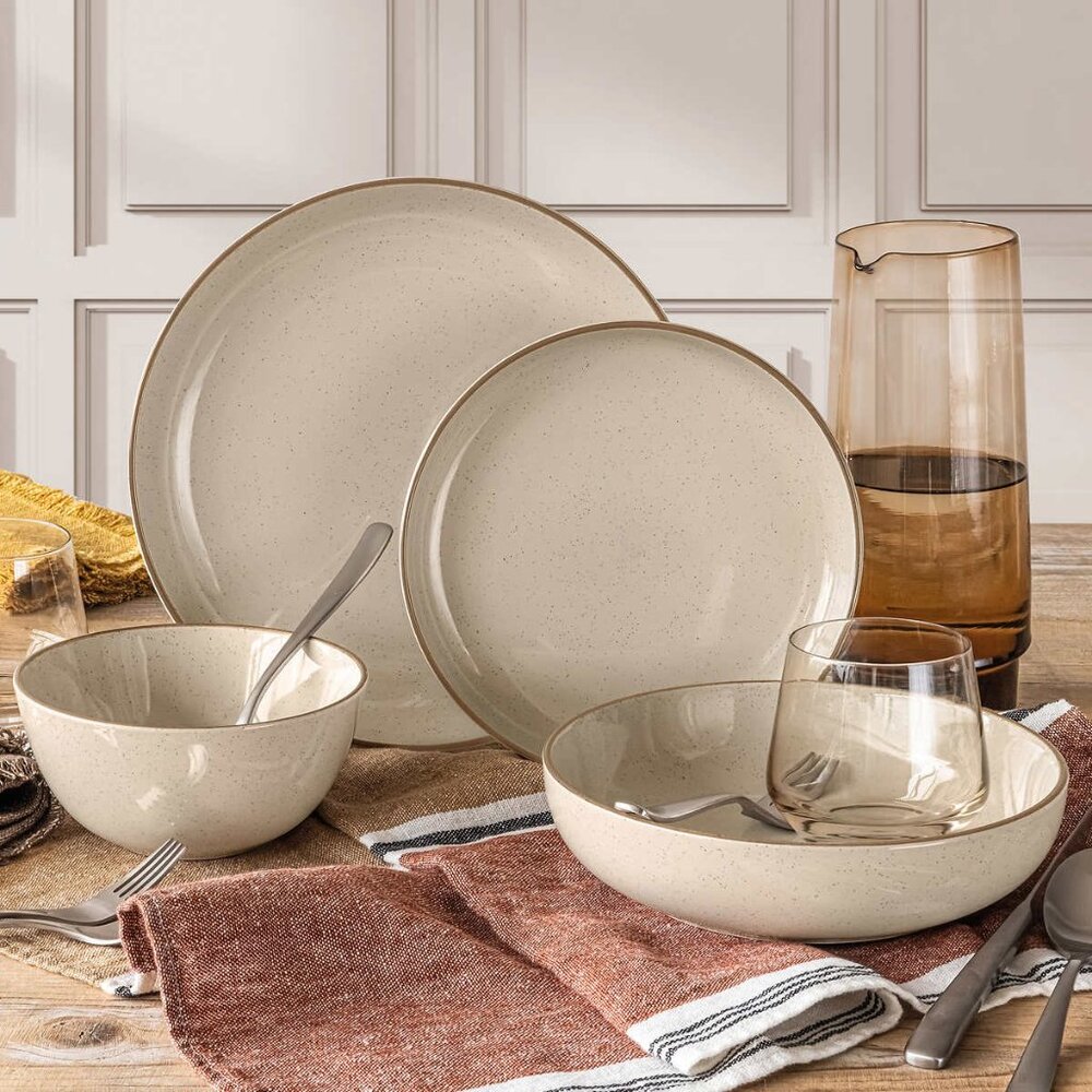 New OverandBack Options 16 pc Dinnerware Set (Beige)